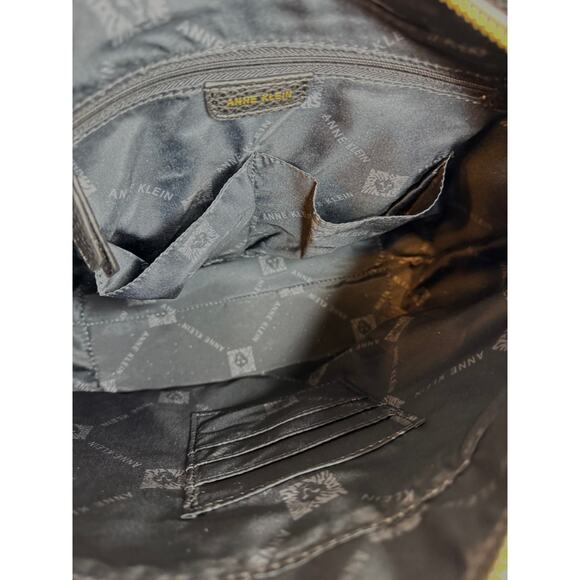 Anne Klein Lily Tote Bag Pebbled Black With Wallet NWT - Picture 5 of 7